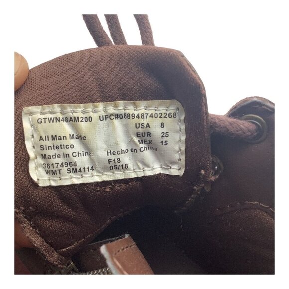 Wonder Nation Boots Toddler Girls Sz 8 Brown Lace Up W/ Side Zipper & Knit Cuff - Picture 3 of 12